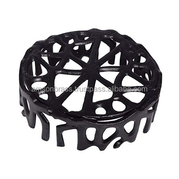 Metal Aluminium Trivet Mat Black Coated Finished Footed Most selling square trivet for wholesale custom