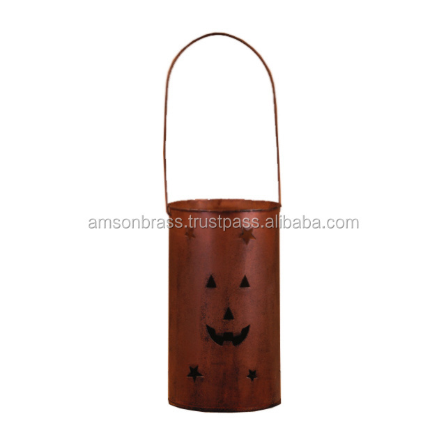 Festival Decoration Candle Lantern Halloween Candle Lantern with Handle