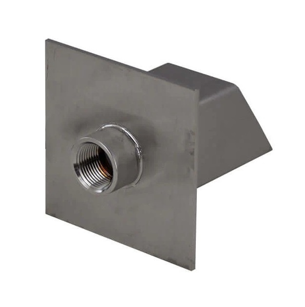 Stainless Steel Square Water Fountain Spout Scupper Spillway Trough Wall Mount for Pools, Ponds, Fountains & Water Features