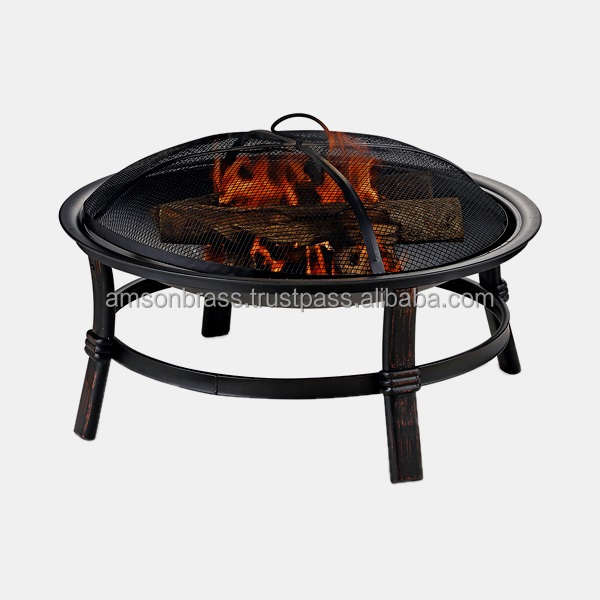 Copper Fire Pit Manufacturer Outdoor Garden Heater Fire Pit with Stand Metal Fire Pit Campfire Ring Large Outdoor Heavy Round