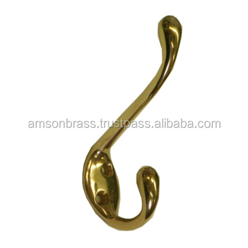 Unique Style Metal Brass Nickel Plated Cloth Hook For Hotel Room Silver Metal Wall Mounted Coat Hook Handmade