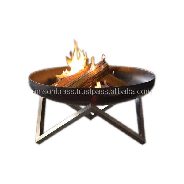 Metal Iron & Copper Fire Pit Chimney Design Hammered Fire Pit Home Garden Decorative Outdoor Heater