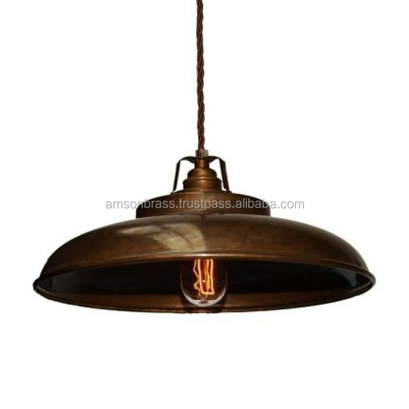 Copper Antique Finished Window Outside Hammered Pendant Shade New Popular Design Metal Hanging Pendant Light/ Lamp