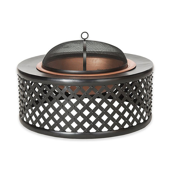 New Design Metal Iron Fire Pit Furniture Coffee Table Round Shaped Foot Rest Style Decorative Fire Pit