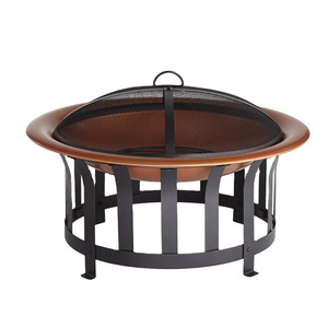 Black Powder Coated Stand Fire Pit High Quality Designer Handmade Fire Pit Home & Garden Use Winter Ware Luxury Metal Fire Pit