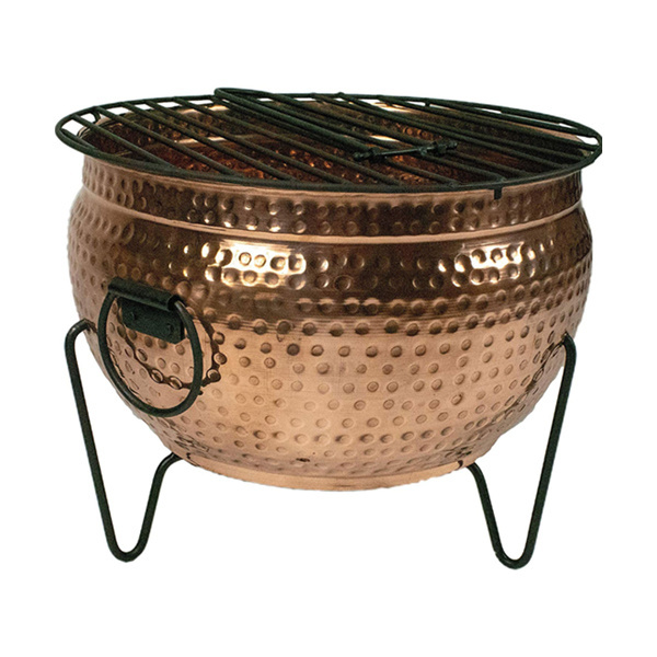 Metal Iron Fire Pit Furniture Coffee Table Round Shaped Foot Rest Style Decorative Fire Pit Hot Selling Table Design