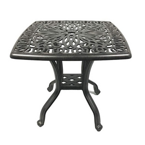 Antique Design Dining Table Laser Cut Aluminium Coffee Table Black Finished Handmade Home Hotel Restaurant Table