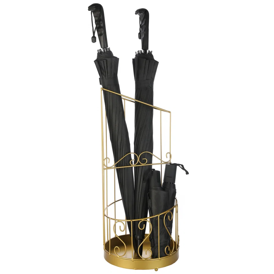 New Decorative Office Umbrella Stand for Sale Unique Design High Quality Metal Gold Antique Umbrella Stand Holder for Garden