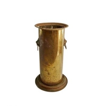 Metal Brass Umbrella Stand Lion Mouth Handle Round Shaped Rain Gear Holder Umbrella Stand Metal Wooden Stand