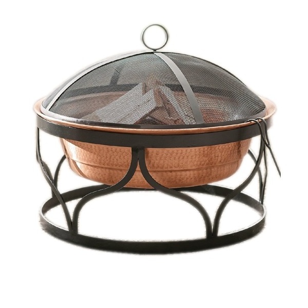 Affordable Price Footrest Metal Iron Fire Pit Table Wood Burning Outside Patio garden Heater Antique Finished Copper Fire Pit