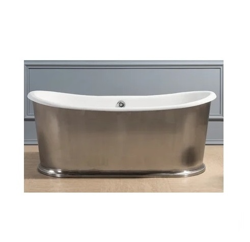 Lowest Price Metal Stainless Steel Metal Large Bathtub Highest Quality Metal Tub for Royal Design Home Bathtub Silver Finishing