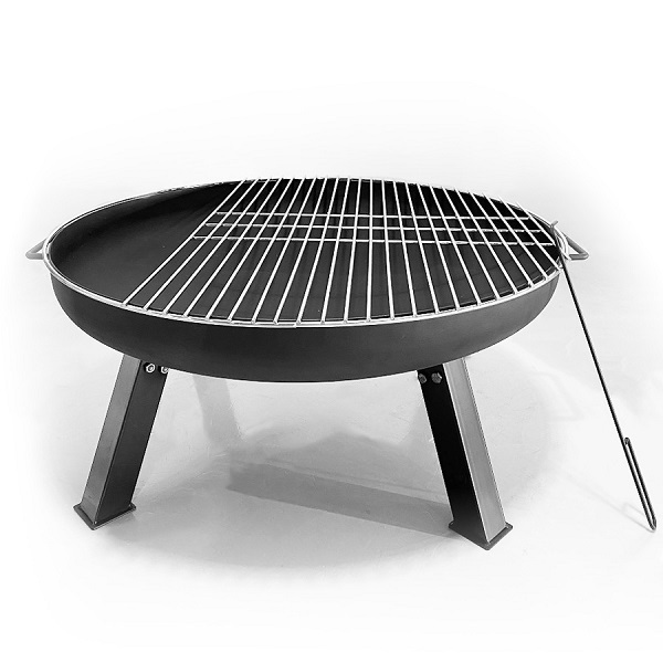 Affordable Price Metal Square Fire Pit BBQ Grill Outdoor Wood Burning Steel Log Firepit for Camping Grilling Smores Yard Cookin