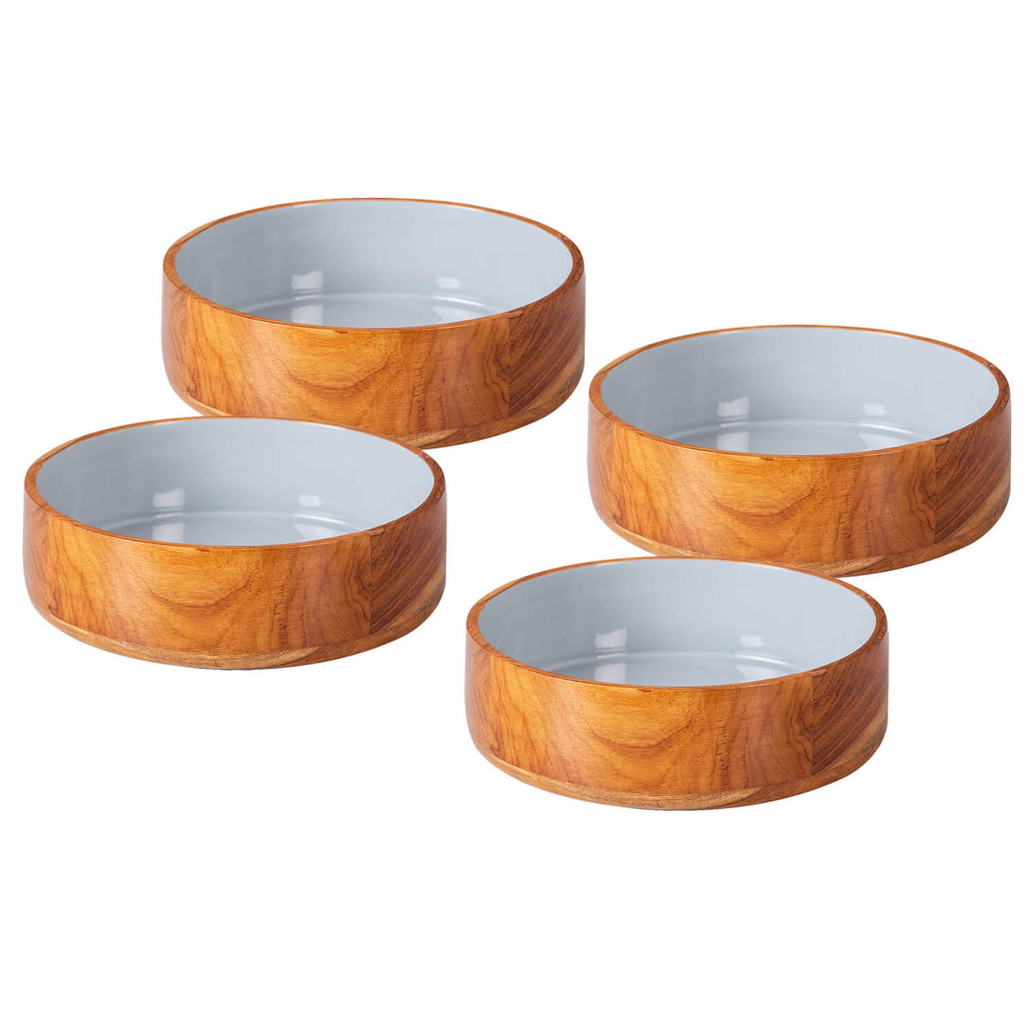 SET OF 3 Solid Mango Wooden Natural Polished Bowl For Tabletop Dinnerware Round Shape Modern Classic Style Handmade Wooden Bowls