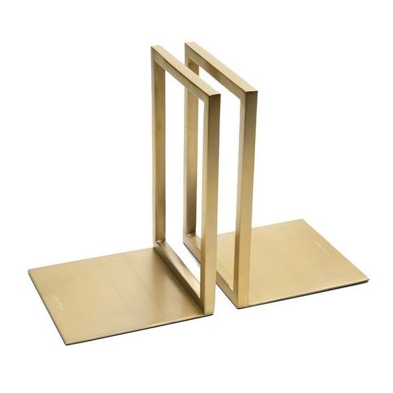 Universal Lighting and Decor Tricube Antique Brass Finish High Geometric Bookends Holder 2023 New Arrival For School & Library