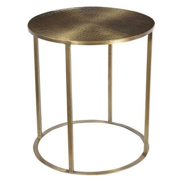 Golden Finished Metal Iron Moroccan Coffee Table Decorative Home Living Room Furniture Classic Coffee Table Metal Furniture