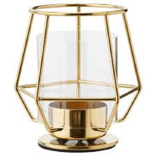 Great Quality Gold Wire Candle Holder Metallic Candle Holder Centerpiece for Weddings Events Parties and Glass Candle Holder