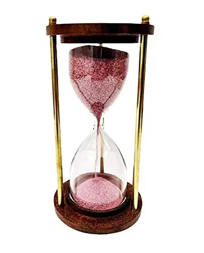 Excellent Quality Metal And Wooden Sand Timer Clock For Library Uses Modern Design Hourglass In Bulk Selling At Good Price