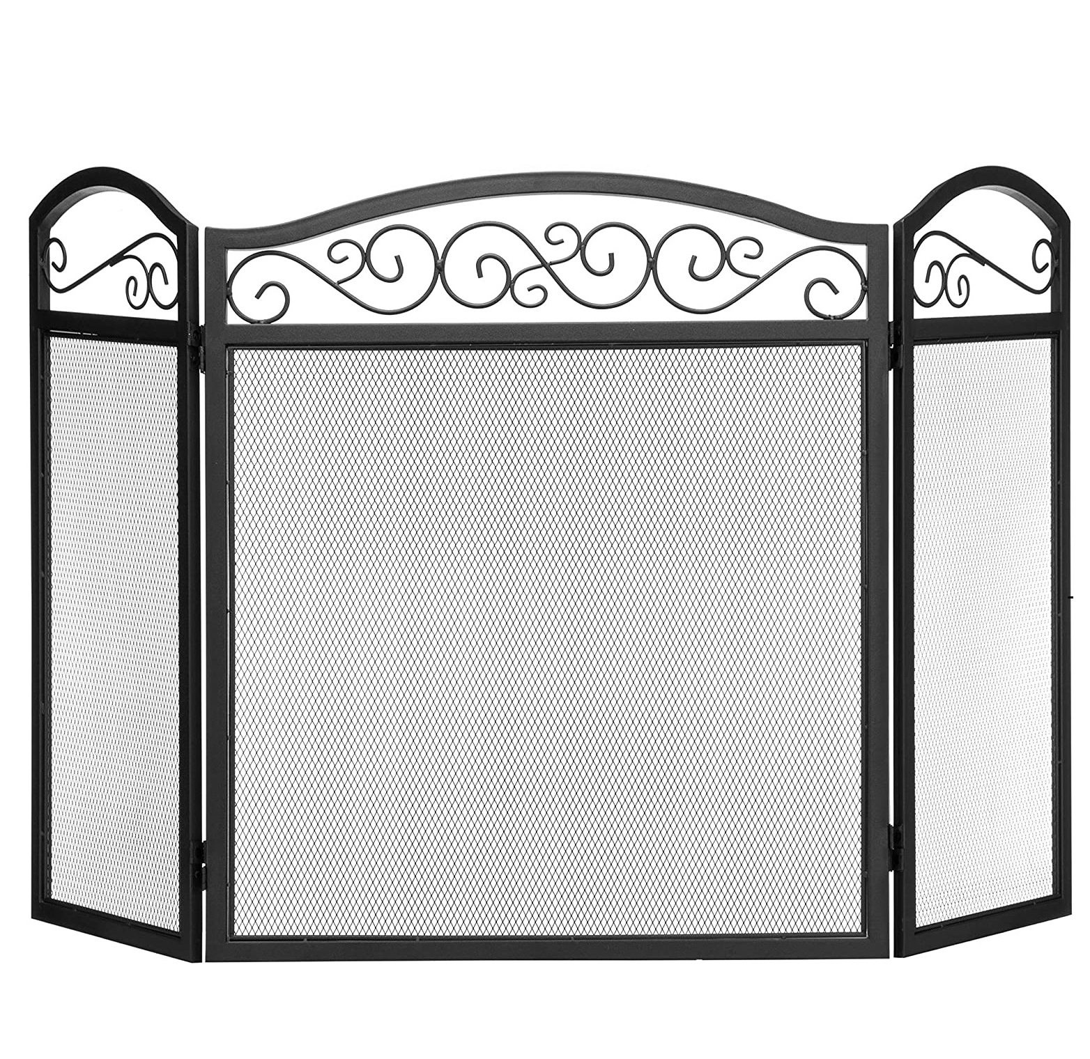 Exclusive Quality Most Selling Rectangular Shape Heavy Duty Outdoor Iron Black Color Fire Pit Spark Screen Cover For Sale