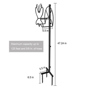 Freestanding Heavy Duty Hose Stand for Outside Water Hose Hanger Detachable Garden Butterfly Design Hose Holder