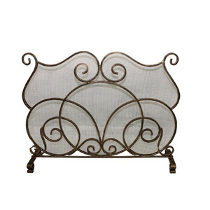 Wood Burning Stove Accessories Wrought European Wrought Iron Fireplace Black Fireproof Wall Fire Fence Fire Place Panels