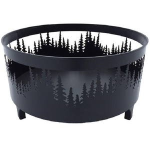 Classic Laser Cut Tree Design Fire Pit | Portable Heavy-Duty Wood Burning Fire Pit For Camping & Outdoors Garden Parties