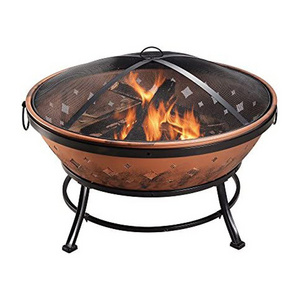 Custom Size Metal Fire Pit BBQ Grill Outdoor Wood Burning Steel Log Firepit for Camping Grilling Smores Yard Cooking Outside