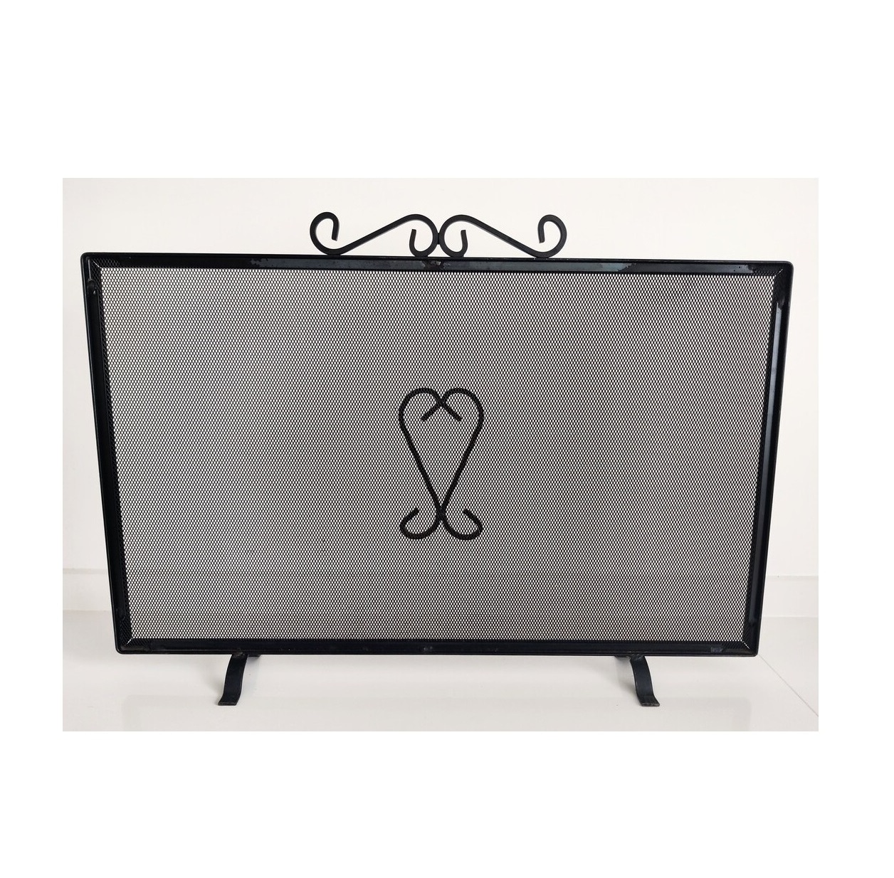 Home Decorative Metal Fire Screen Home Wire Mesh Fire Pit Screen Single Panel Solid Fireplace Screen Decorative