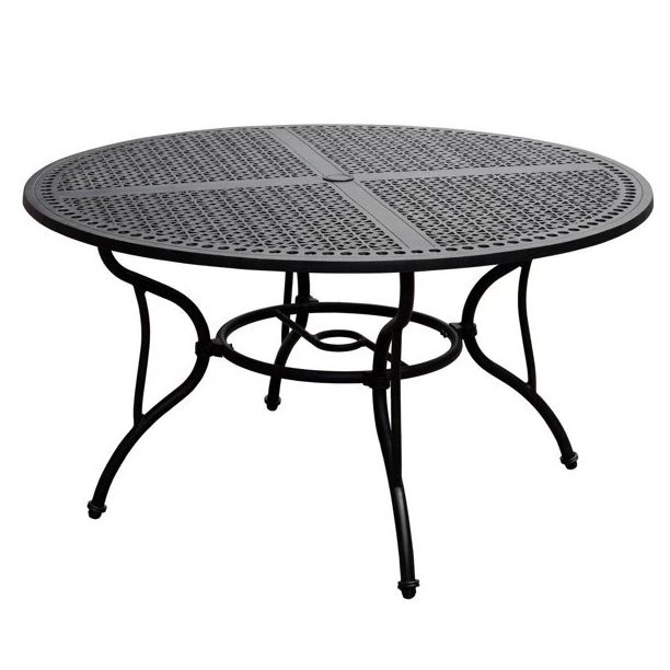 Heavy Duty Metal Square Latticework Tabletop Patio Yard Porch Outdoor Coffee Side End Table Black Finished Home Hotel Table