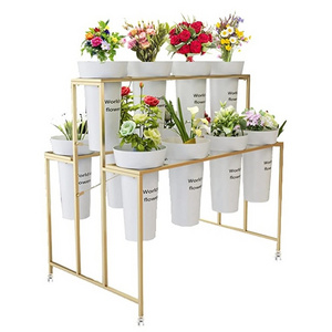 Factory Modern Planter Stand 12 Plant Pots Round Flower Plant Stand Metal for Indoor Outdoor Home Decor Gold Stand