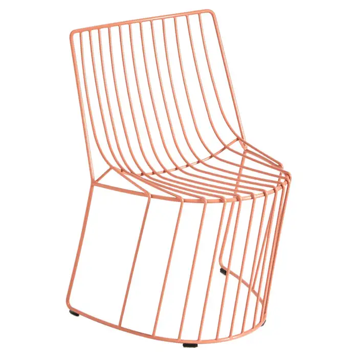 Best Choice Products White Metal Frame Modern Leisure Chair Indoor Modern Metal Wire Chairs Stackable Side Accent Chair