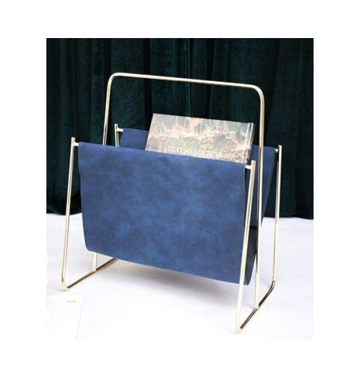 custom library book metal display stand magazine rack magazine display rack newspaper holder with leather 3 compartments rack