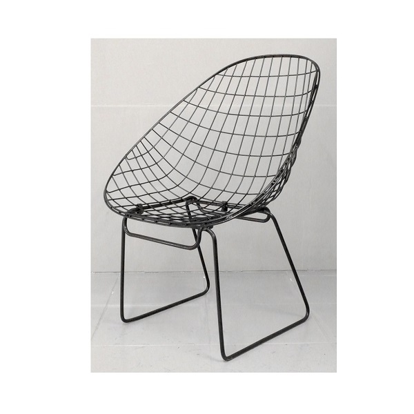 Luxurious Nordic High Quality Fashion Metal Wire Chair Set of 2 Cheap Indoor Wholesale Home Furniture For Home & Restaurant