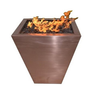 Metal Pure Copper Outdoor Indoor Fire Pit Home Indoor Outdoor Garden Heater Decorative Square Shape Fire Pit