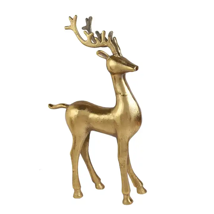 Trendy Look  tableware Bedroom Decorating Sculpture New Design Aluminum Silver Deer Sculpture for Showpiece Decoration