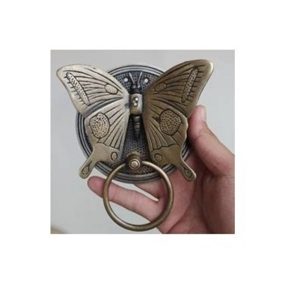 Awesome Butterfly Door Knocker Gold Color Brass Antique Finished Hardware For Doors window Knocker Furniture Best Accessories