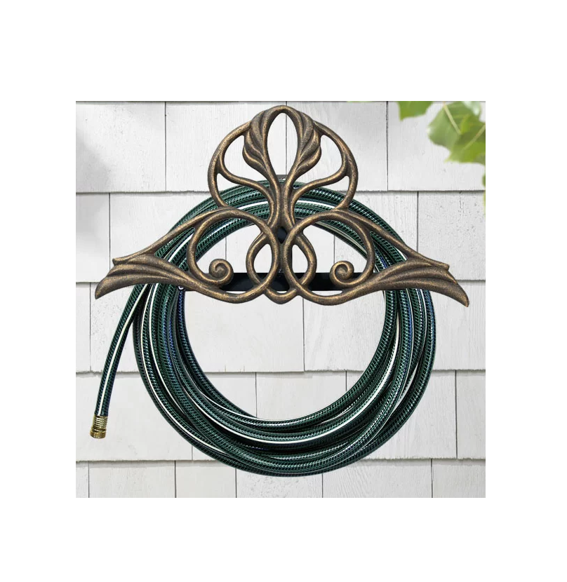 High End Selling Heavy Duty Garden Water Hose Holder Wall Mount Hose Hanger Decorative Durable Garden Hose Storage