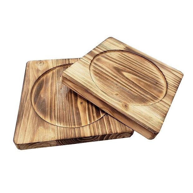 Trivet Decorative Leaf Design Hot Sale Natural Coaster Wood Eco-Friendly Custom Wood Coaster Wooden Cup Mat Trivet