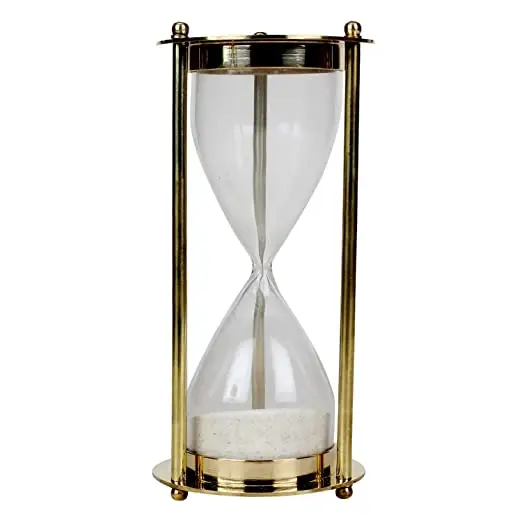 Excellent Quality Metal And Wooden Sand Timer Clock For Library Uses Modern Design Hourglass In Bulk Selling At Good Price