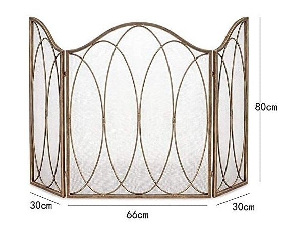 High Selling outdoor garden decoration foldable fireplace accessories spark screen metal Iron fire pit wire mesh screen