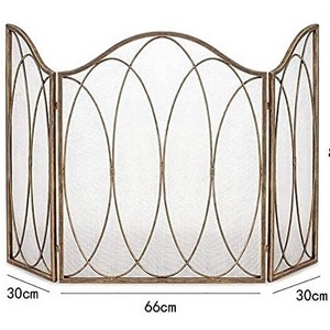 High Selling outdoor garden decoration foldable fireplace accessories spark screen metal Iron fire pit wire mesh screen