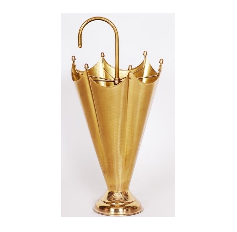 Umbrella Stand in Polished Brass Modern Creative Metal Freestanding Multi-Purpose Umbrella Stand For Home Hallway & Office Decor