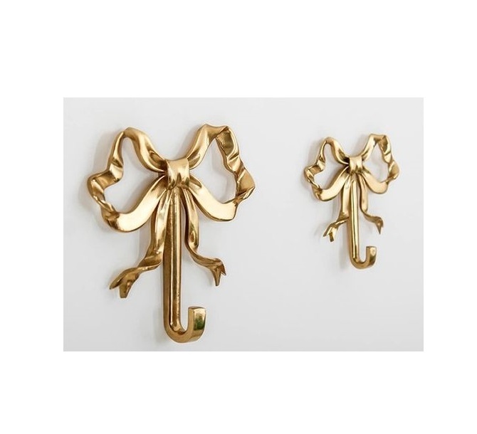 Bulk Quantity Best Price Decorative Bow-Knott Brass Hook Wall Hook for Hanging Hook for Coat/Hat/Towel/Clorthes Bathroom Use