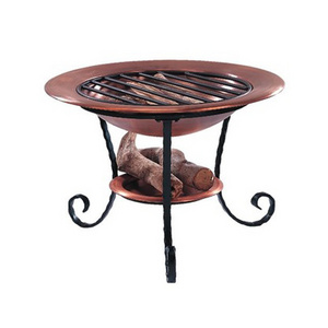 Attractive design round shape fire pit superior quality customized size outdoor fire pit with wrought iron stand at lowest price