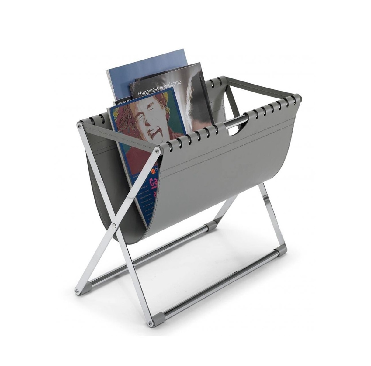 custom library book metal display stand magazine rack magazine display rack newspaper holder with leather 3 compartments rack