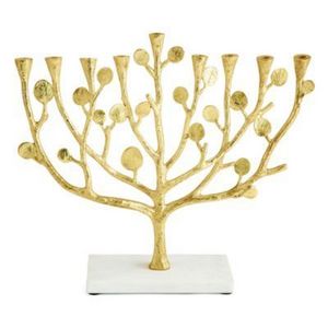 Creative Designer Vintage Candle Stand Manufacturer And Exporter Customized Fancy Menorah Hanukah Candle Holder With Marble Base