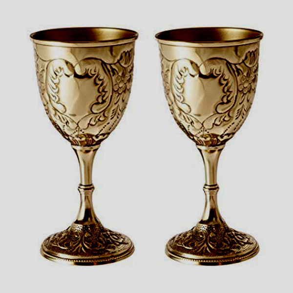 Copper Plated Finished Metal Brass Wine Goblet High Quality Tabletop Goblet for Restaurant & Hotels Tableware Goblets