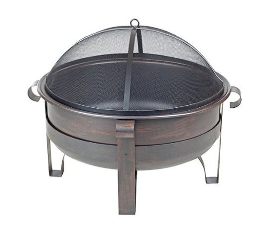 Direct Factory Sale Garden Powder Coating Wood Burning Round Simple Metal Black Color Firepit Bowl For Indoor & Outdoor