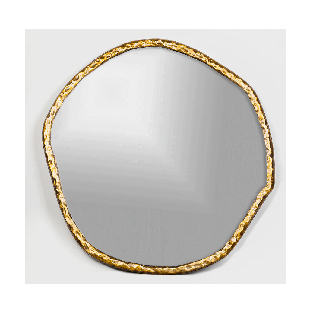 Antique Brass Finished Decorative Metal Wall Mirror For Home Bedroom & Living Room Wall Decoration At Wholesale Price From India