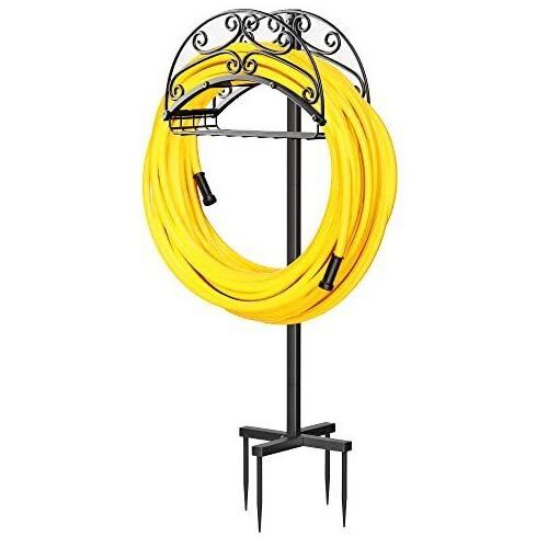 Competitive Price Good Quality Detachable Garden Hose Holder Freestanding Heavy Duty Hose Stand for Outside Water Hose Hanger