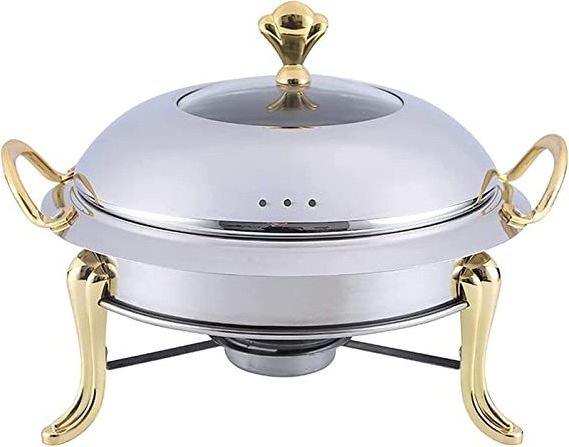 Hot Sale Hotel & Restaurant Supplies Commercial Equipment Metal Buffet Stove Metal Copper Chafing Dishes Buffet Set Food Warmer